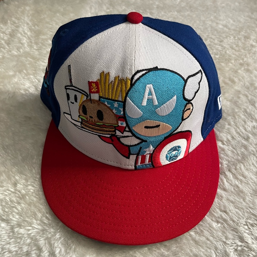 Tokidoki x Marvel Captain America Burger & Fries Fitted Ball Cap